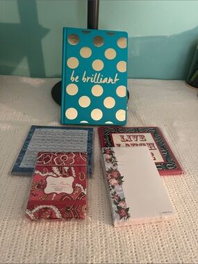 Teal 'Be Brilliant' Polka Dot Hardcover Journal